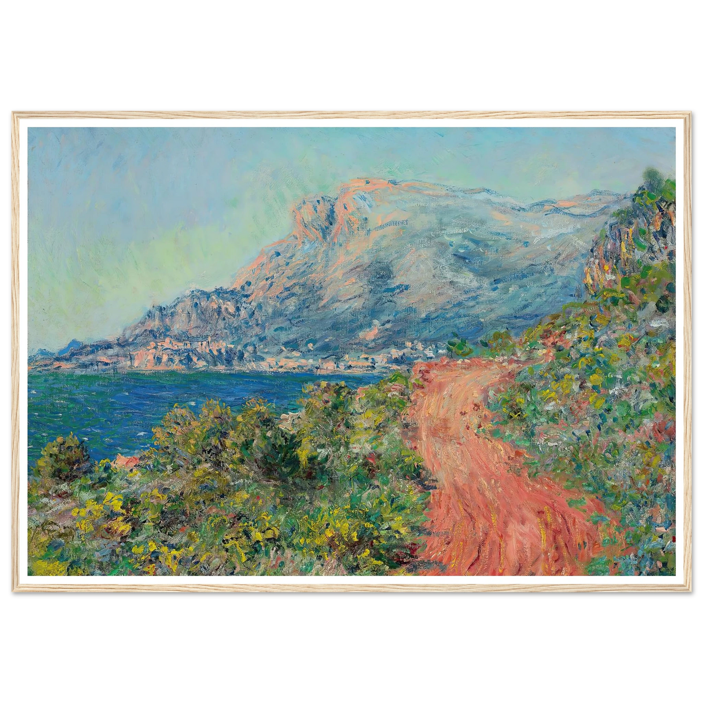 La route rouge près de Menton (1884) Art Print | Claude Monet-Quipham Collections