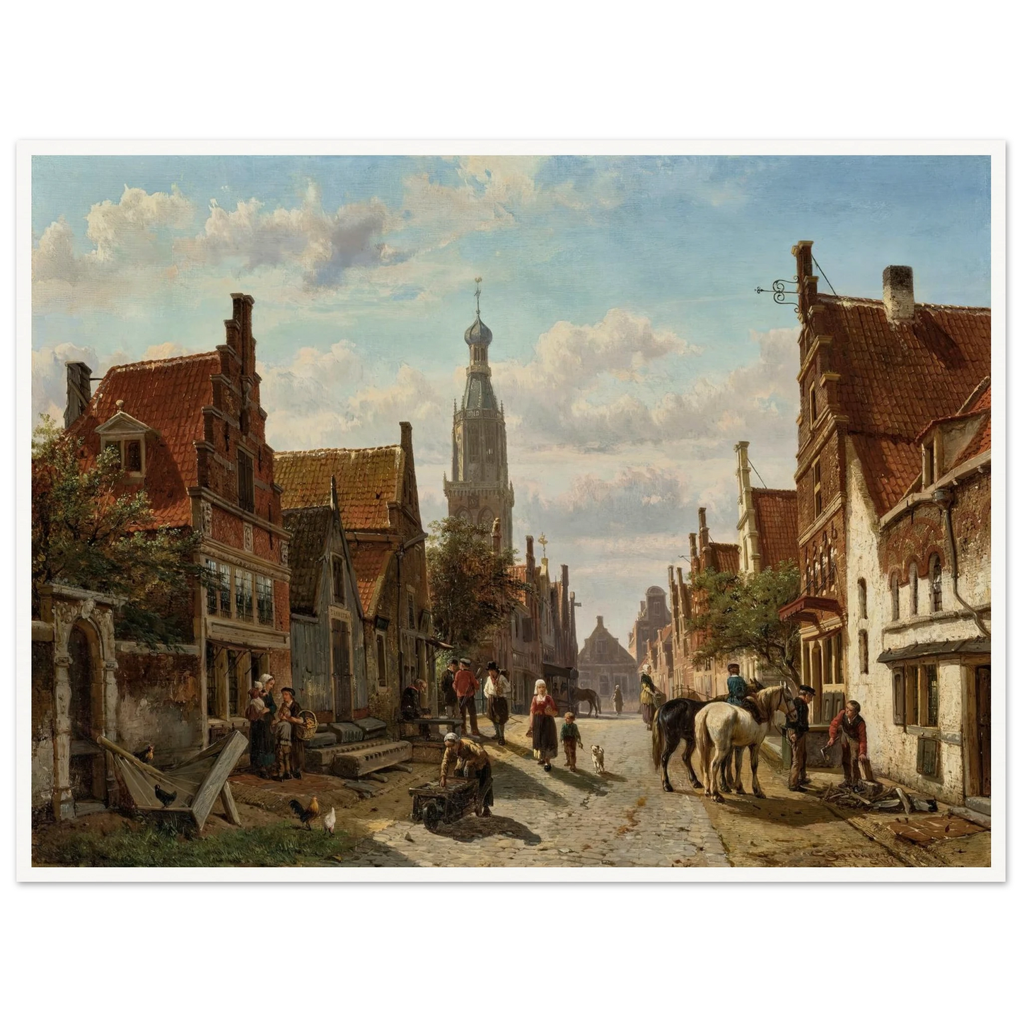 De Vijzelstraat te Enkhuizen (1866) Art Print | Cornelis Springer-Quipham Collections
