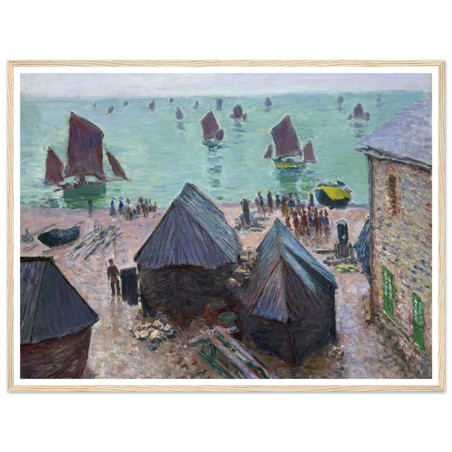 The Departure of the Boats, Étretat (1885) Art Print | Claude Monet-Quipham Collections