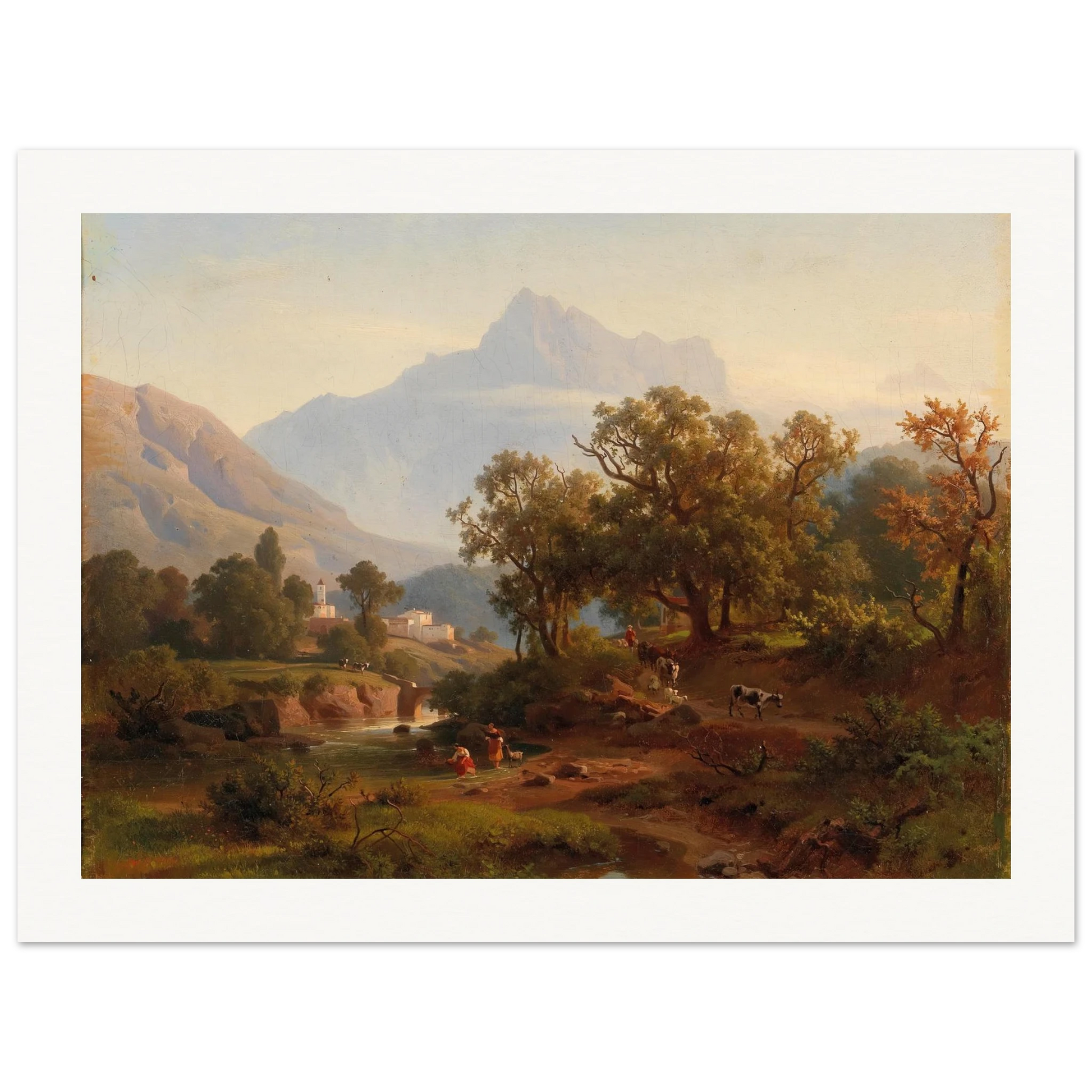 Region In South Tyrol–landscape In The Morning Light Art Print | August Behrendsen-Quipham Collections