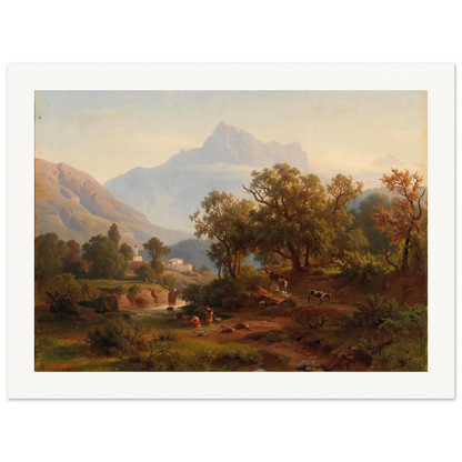 Region In South Tyrol–landscape In The Morning Light Art Print | August Behrendsen-Quipham Collections