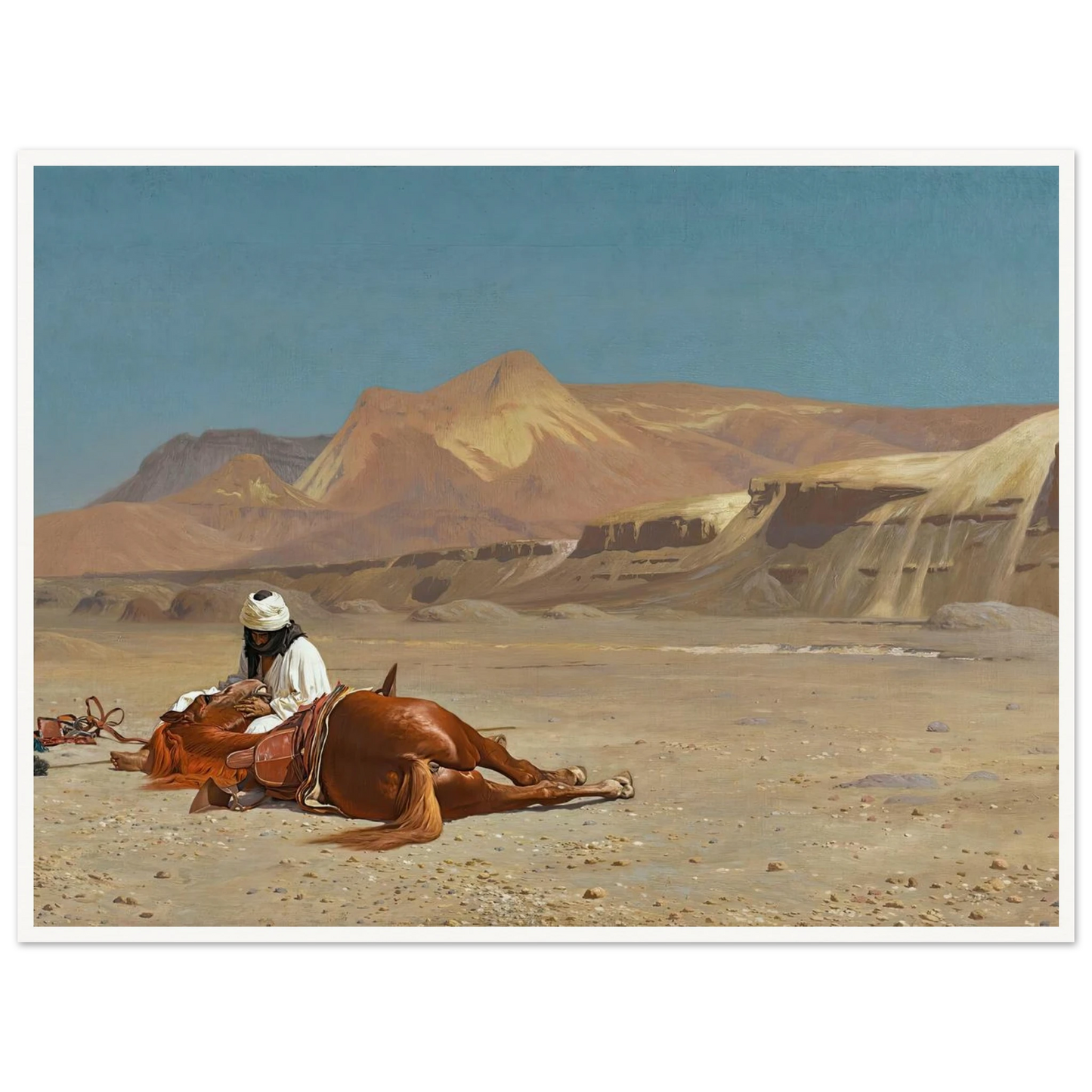 Rider and His Steed In The Desert Art Print | Jean Leon Gerome-Quipham Collections