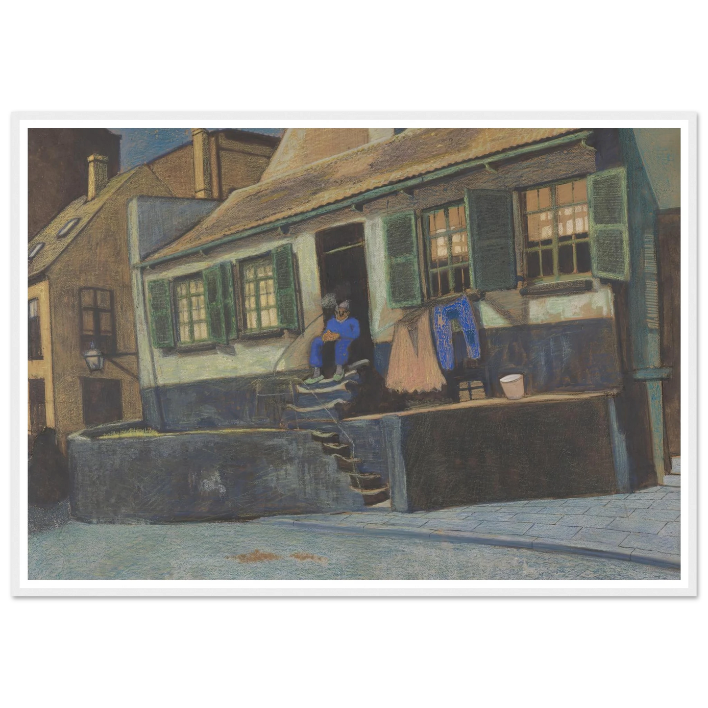 Het huis genaamd ‘De Preekstoel’ te Oostende (1911) Art Print | Leon Spilliaert-Quipham Collections