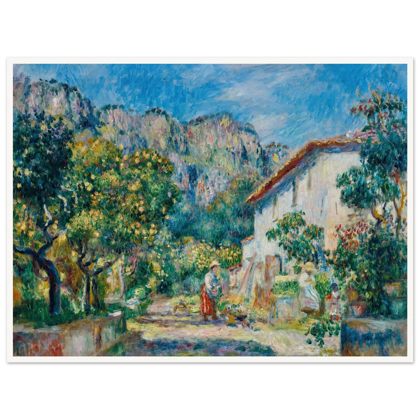 La Ferme de Magnanosc ou La villa Raynaud, Grasse (1893) Art Print | Pierre Auguste Renoir-Quipham Collections