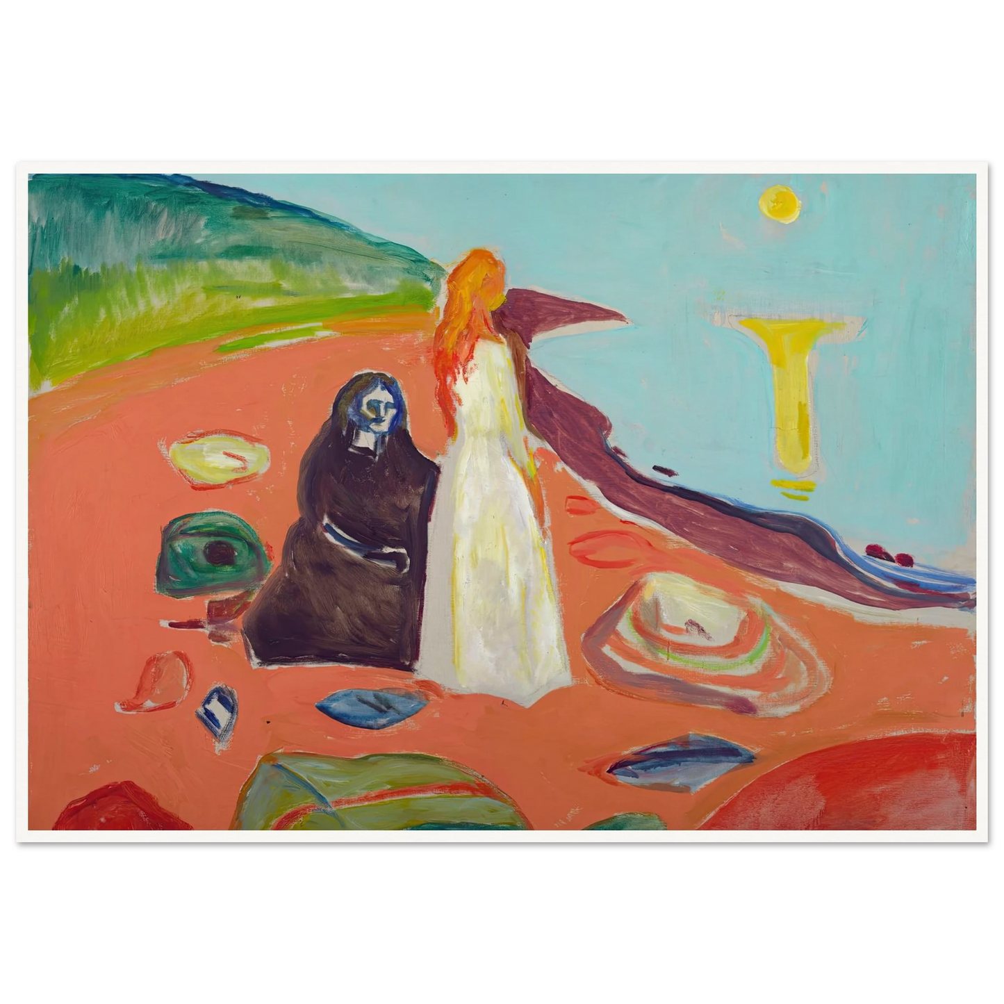 Two Women on the Shore II (1933–35) Art Print | Edvard Munch-Quipham Collections