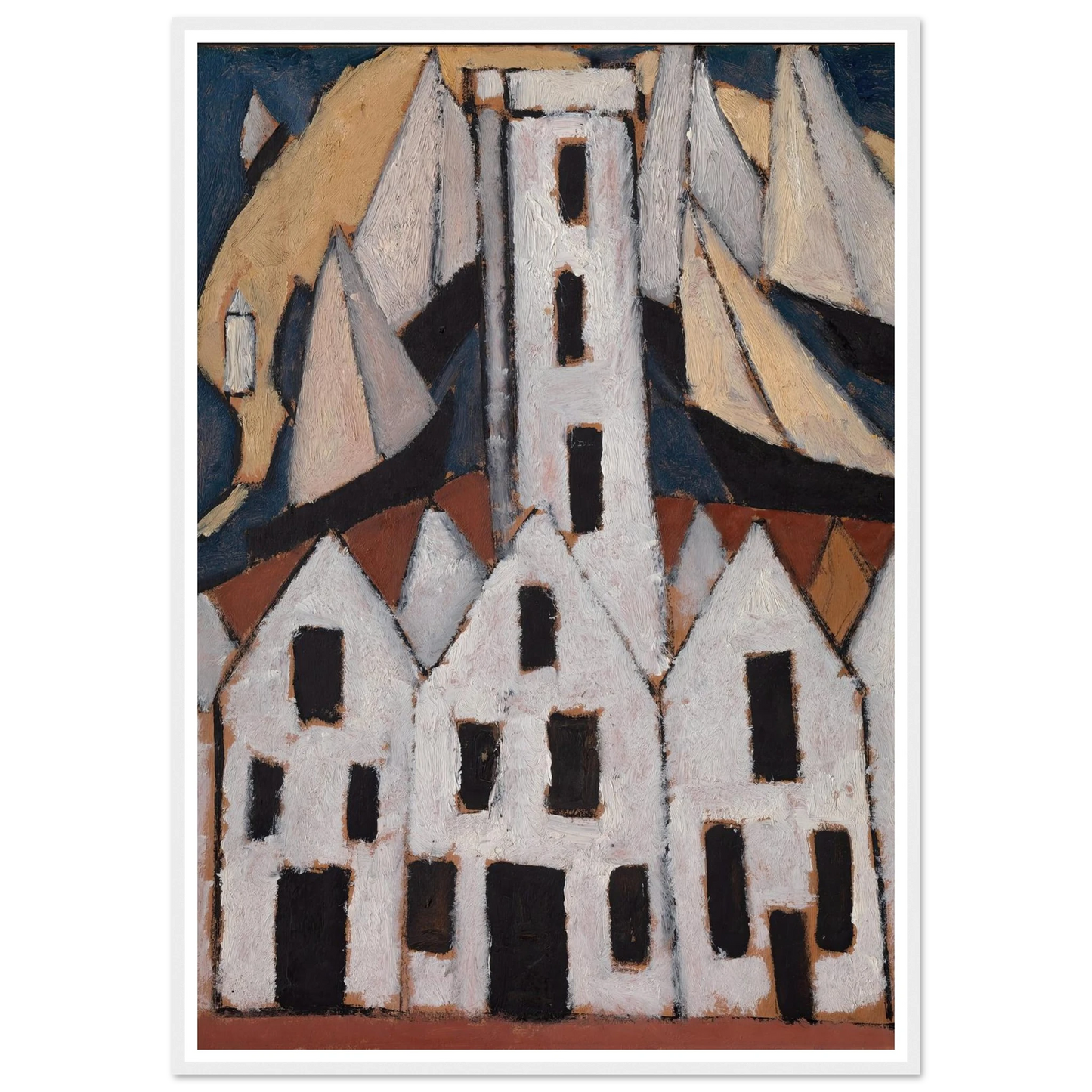 Movement No. 5, Provincetown Houses (1916) Art Print | Marsden Hartley-Quipham Collections
