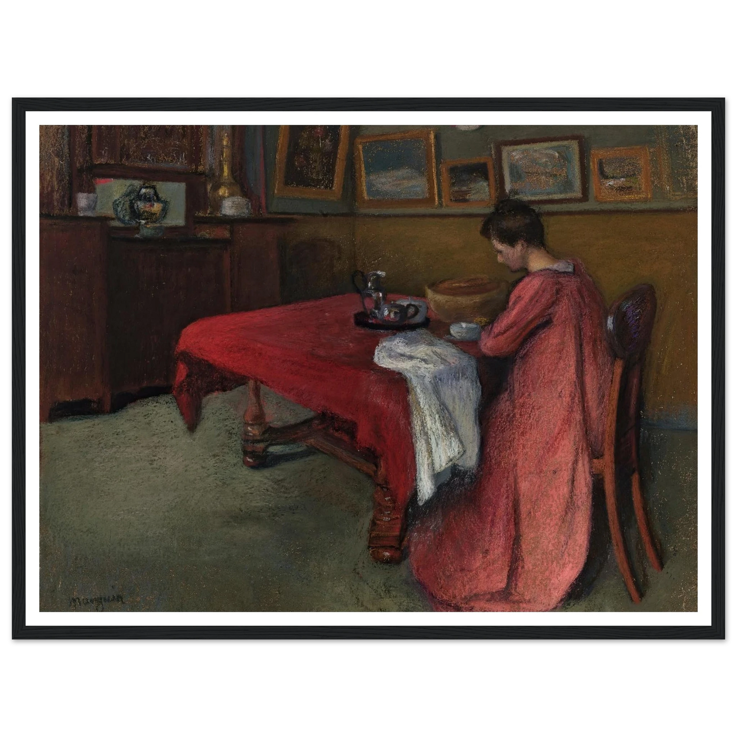 La robe de chambre rouge (1902) Art Print | Henri Manguin-Quipham Collections