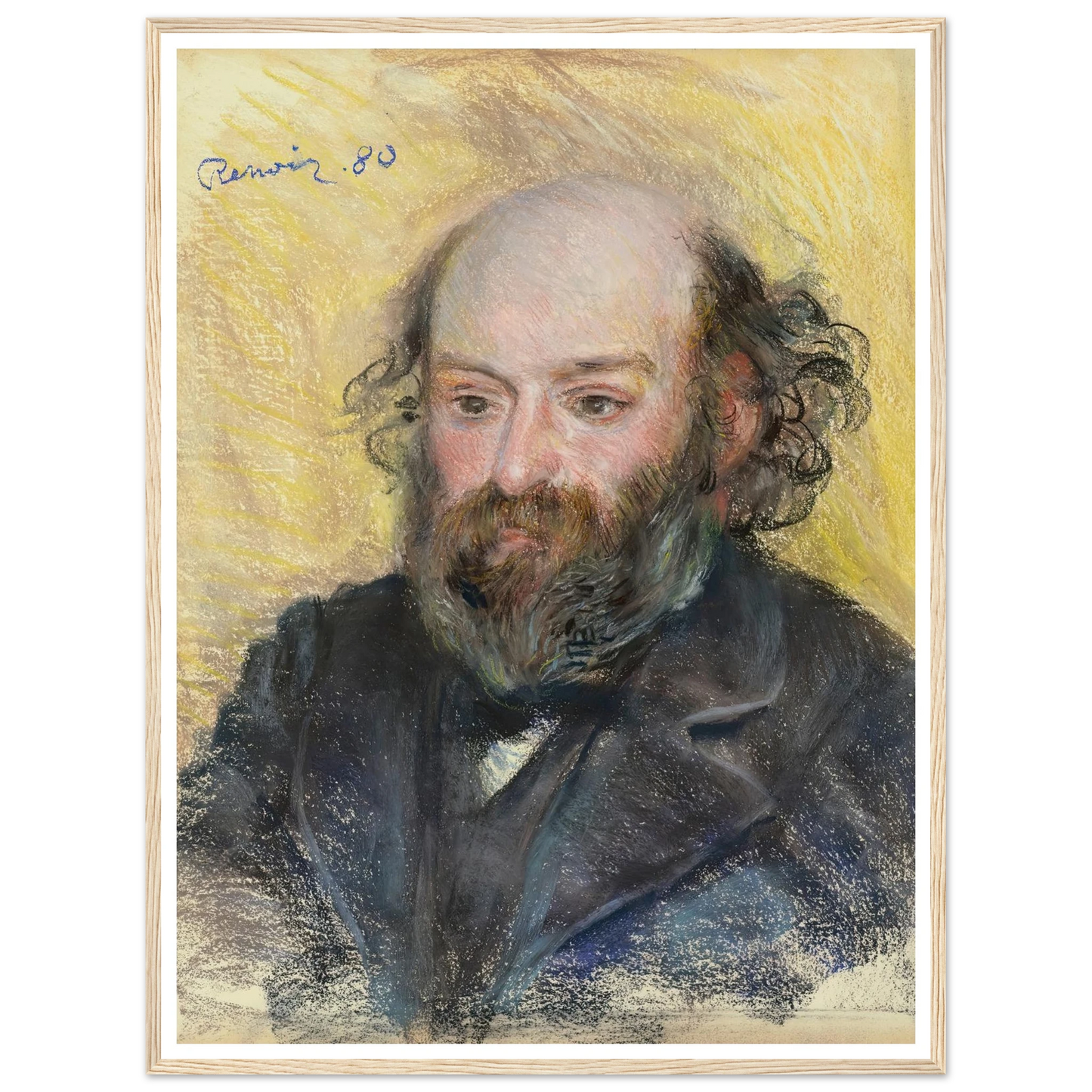 Portrait de Cézanne (1880) Art Print | Pierre Auguste Renoir-Quipham Collections