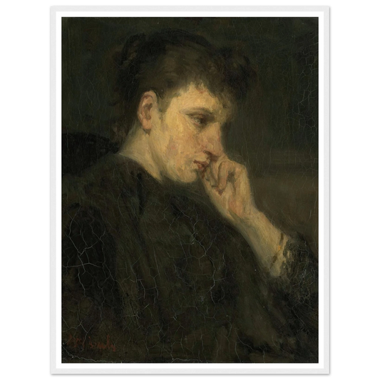 ‘Malancholy’ (1880 - 1899) Art Print | Jozef Israels-Quipham Collections