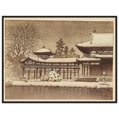 Hoodo no bosetsu (Evening snow at Phoenix Hall) (1951) Art Print | Kawase Hasui-Quipham Collections