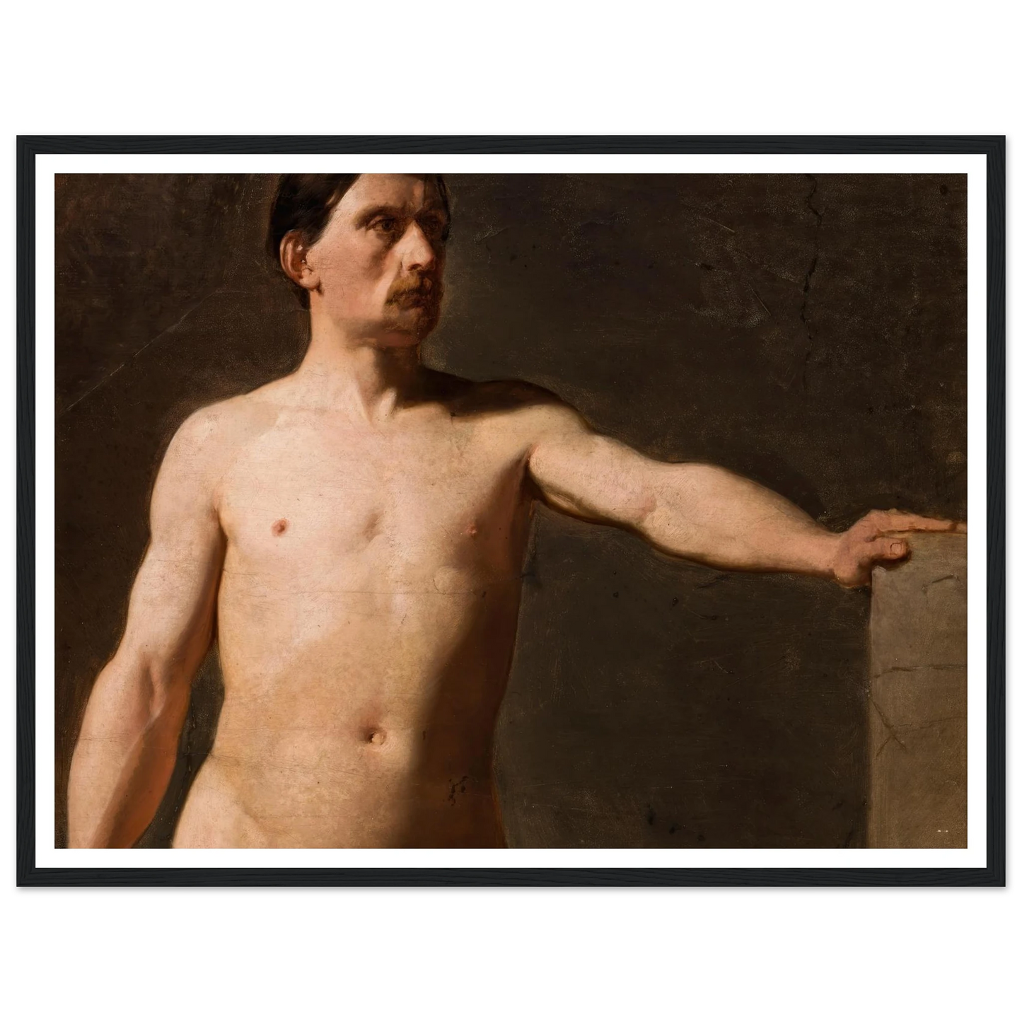 Male nude – torso of a male figure (1859) Art Print | Jan Matejko-Quipham Collections