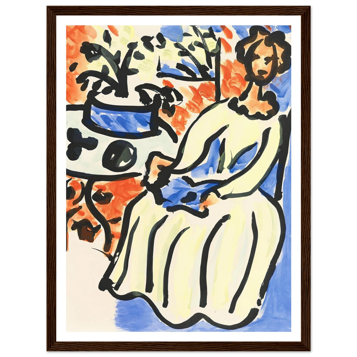 Marie-José en robe jaune (1950) Art Print | Henri Matisse-Quipham Collections