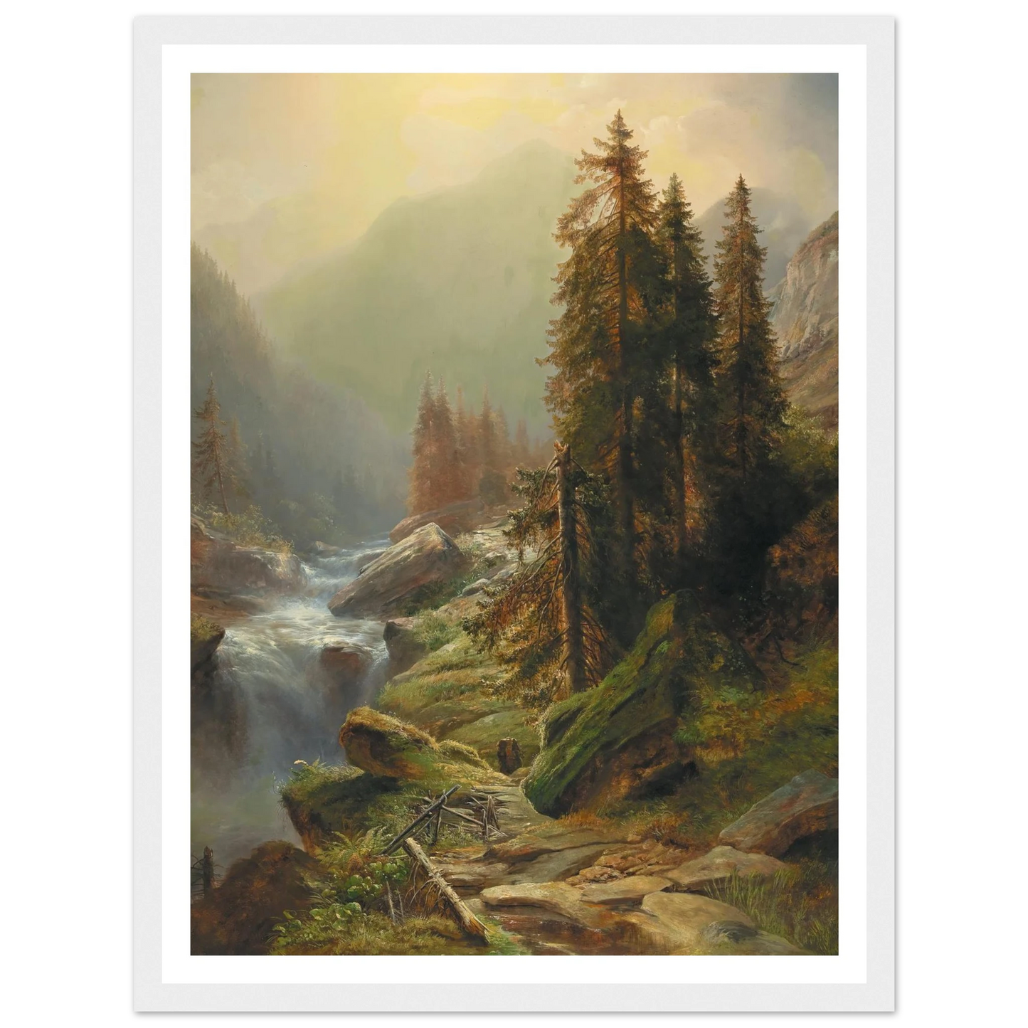 Large Mountain Landscape Art Print | Albert Zimmermann-Quipham Collections
