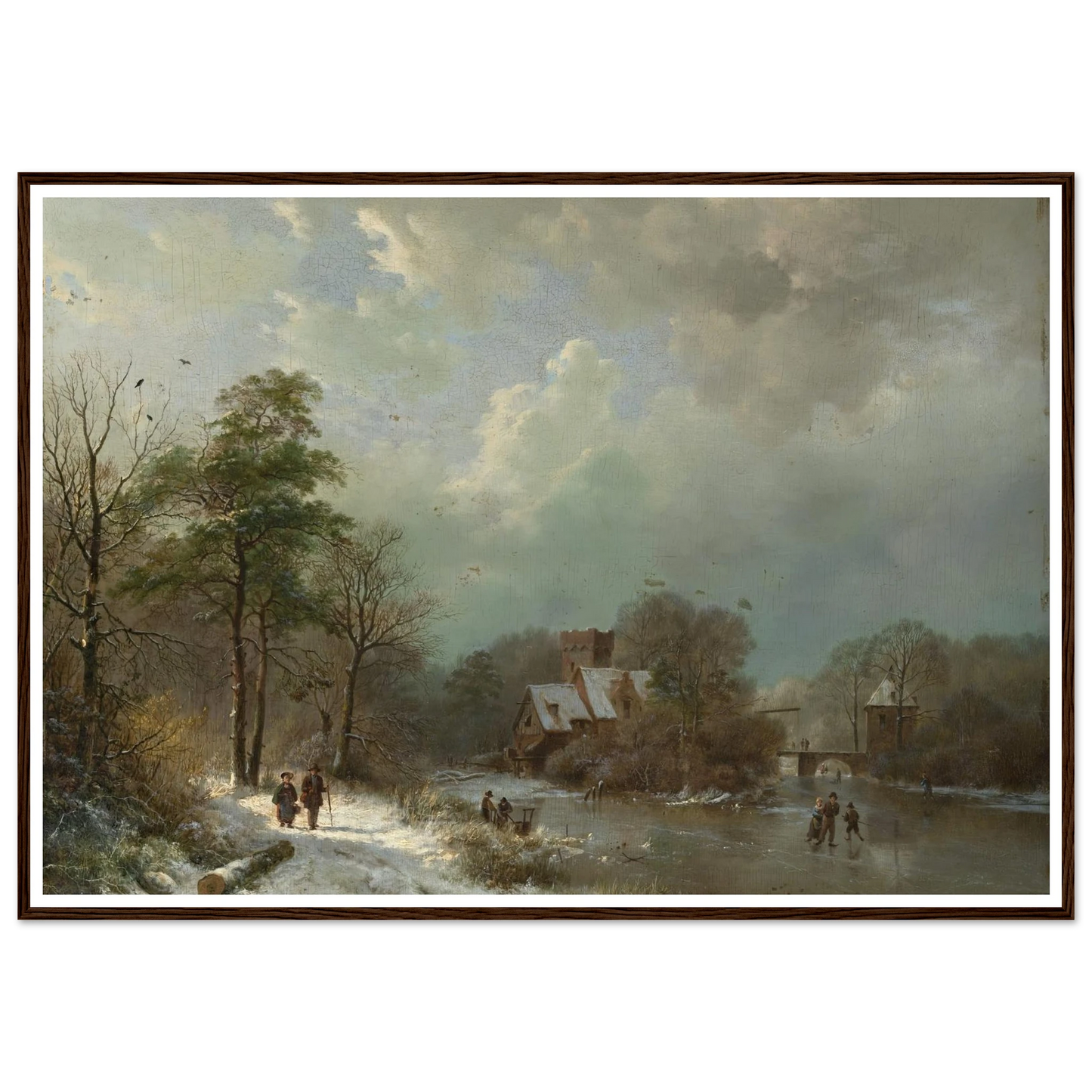 Winter Landscape, Holland (1833) Art Print | Barend Cornelis Koekkoek-Quipham Collections