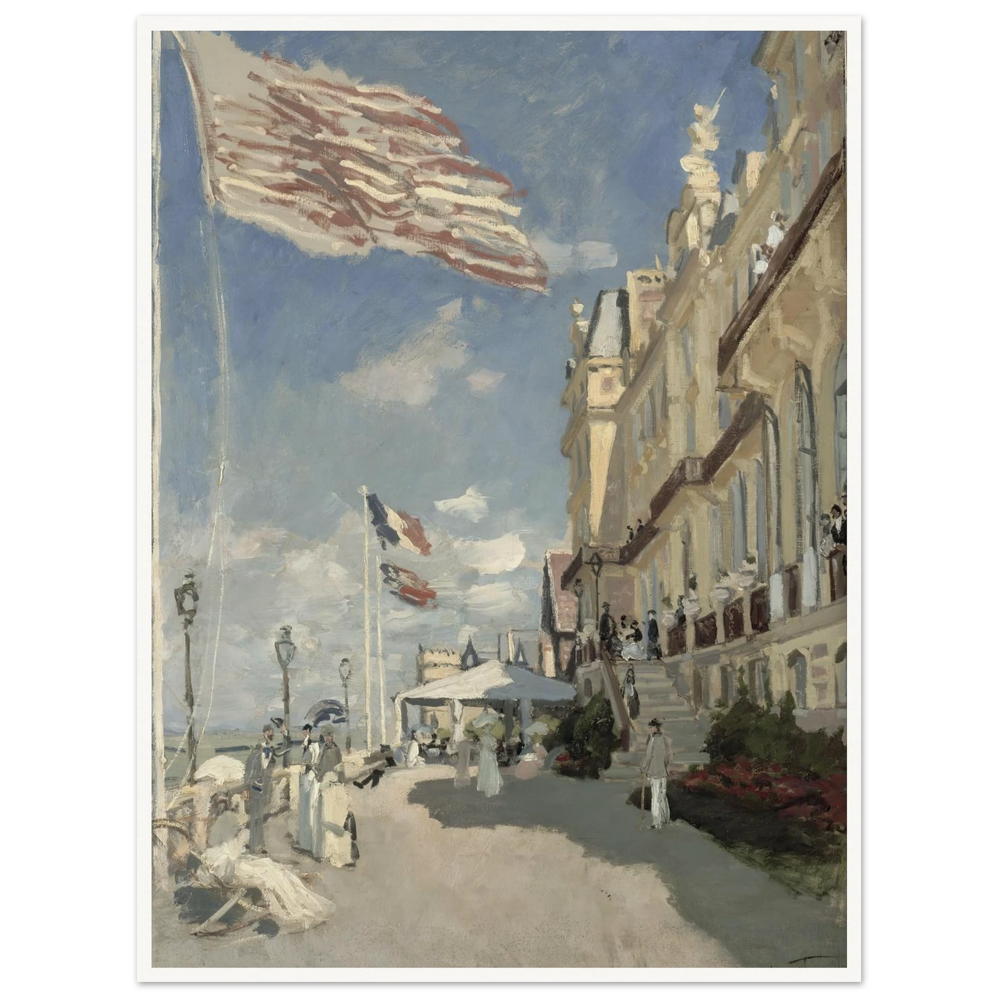 Hôtel des roches noires. Trouville (1870) Art Print | Claude Monet-Quipham Collections