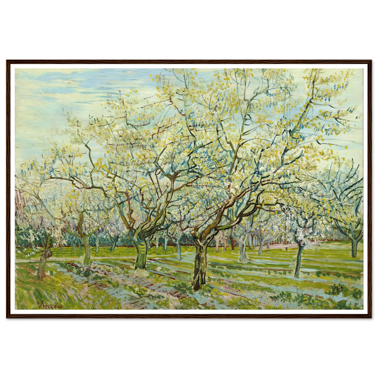 The white orchard (1888) Art Print | Vincent van Gogh-Quipham Collections