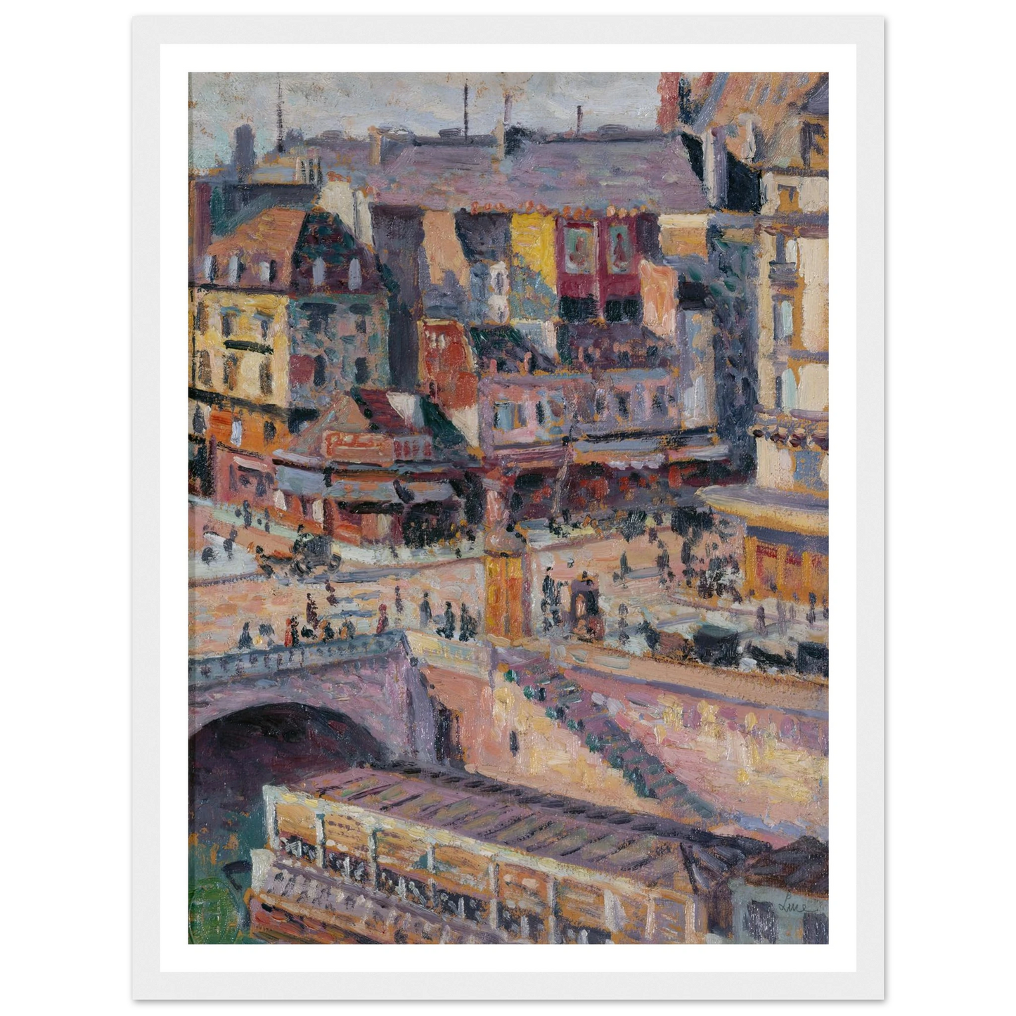 Le pont Saint-Michel et le quai des Orfèvres (before 1936) Art Print | Maximilien Luce-Quipham Collections