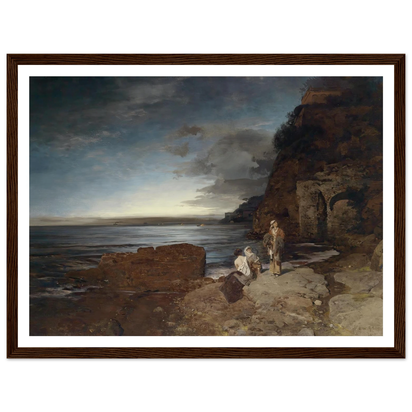 Abend an der Küste (1880) Art Print | Oswald Achenbach-Quipham Collections