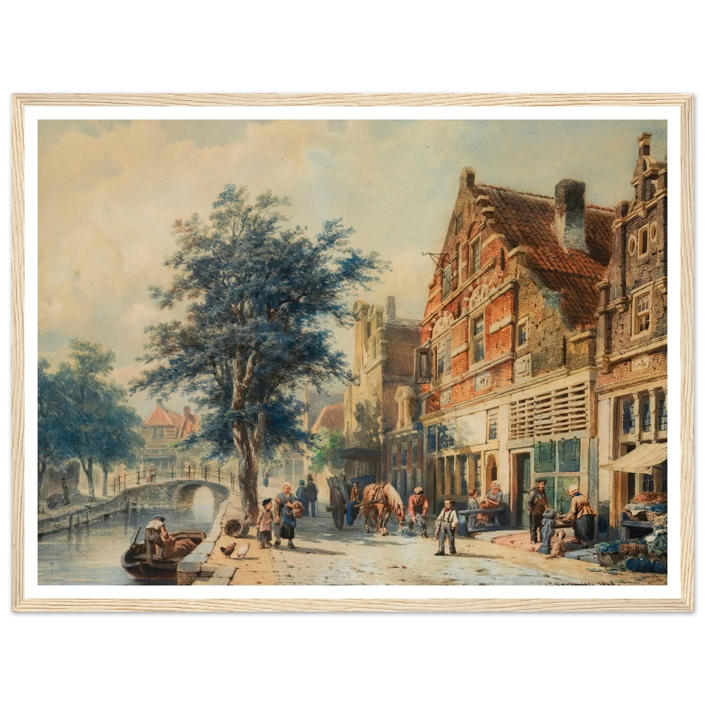 The Havendijk, Enkhuizen, In Summer (1868) Art Print | Cornelis Springer-Quipham Collections