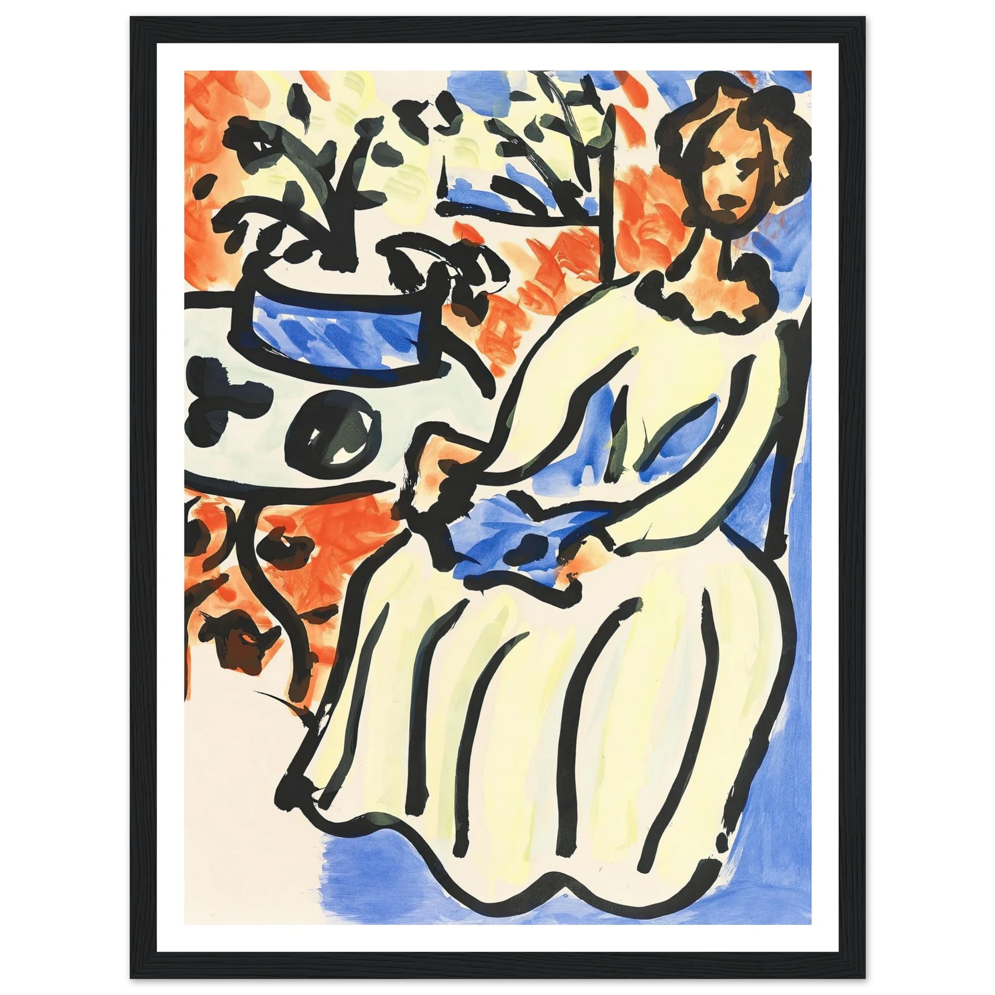 Marie-José en robe jaune (1950) Art Print | Henri Matisse-Quipham Collections