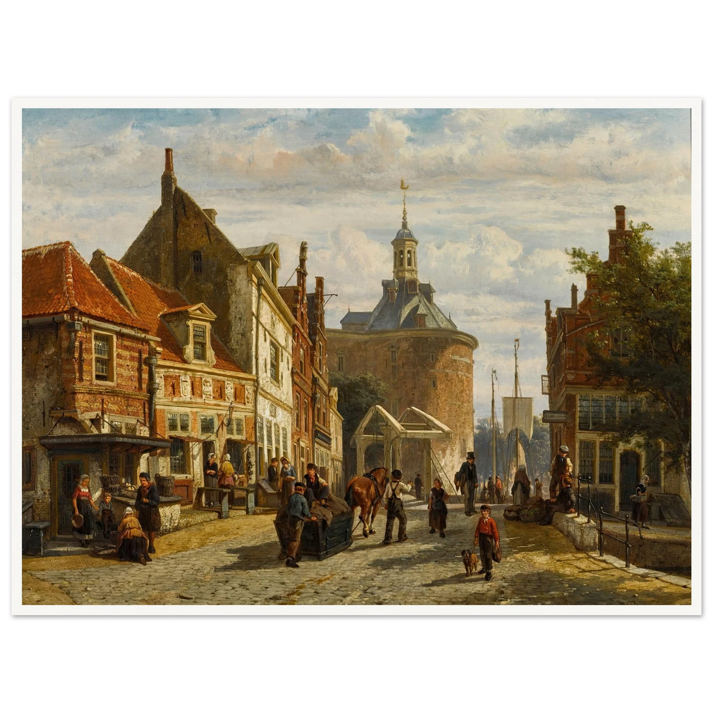 The Zuiderspui with the Drommedaris, Enkhuizen (1866) Art Print | Cornelis Springer-Quipham Collections