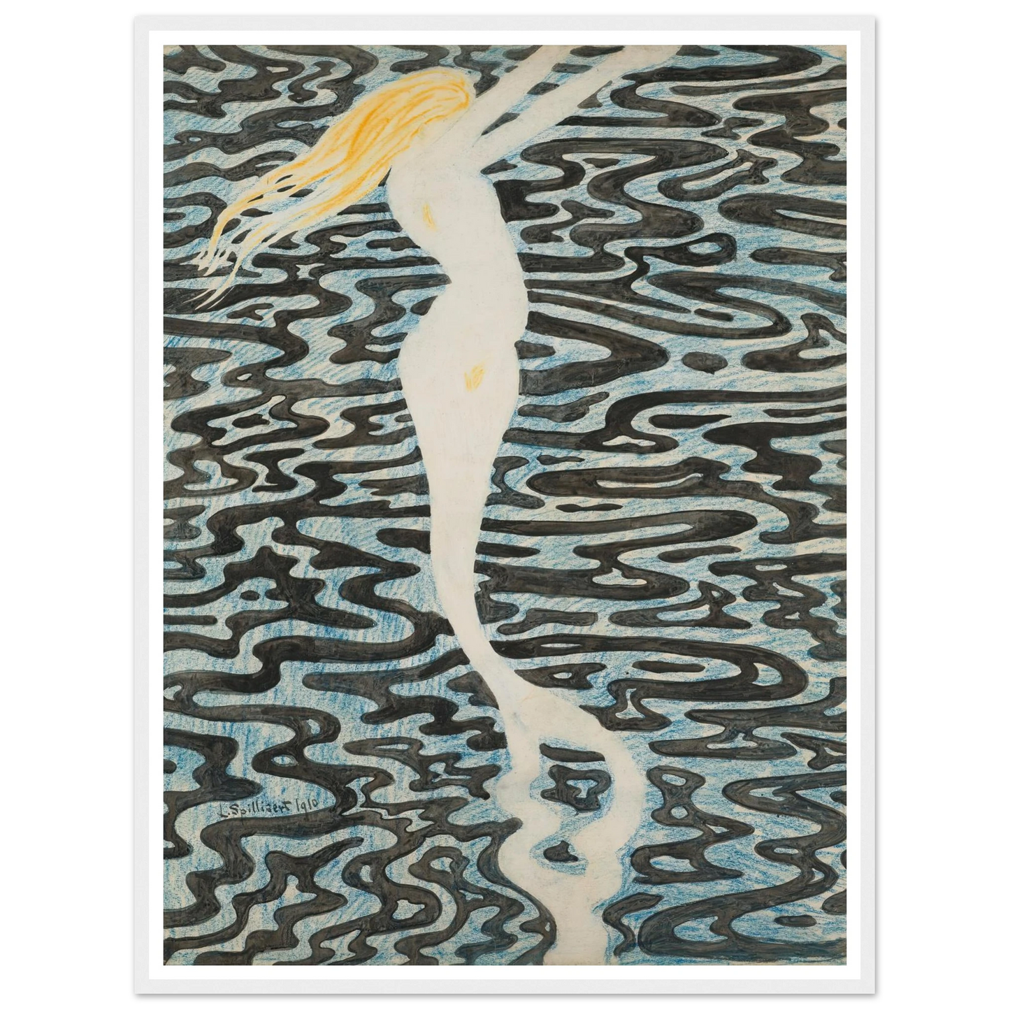 Sirène (Baigneuse) (1910) Art Print | Leon Spilliaert-Quipham Collections
