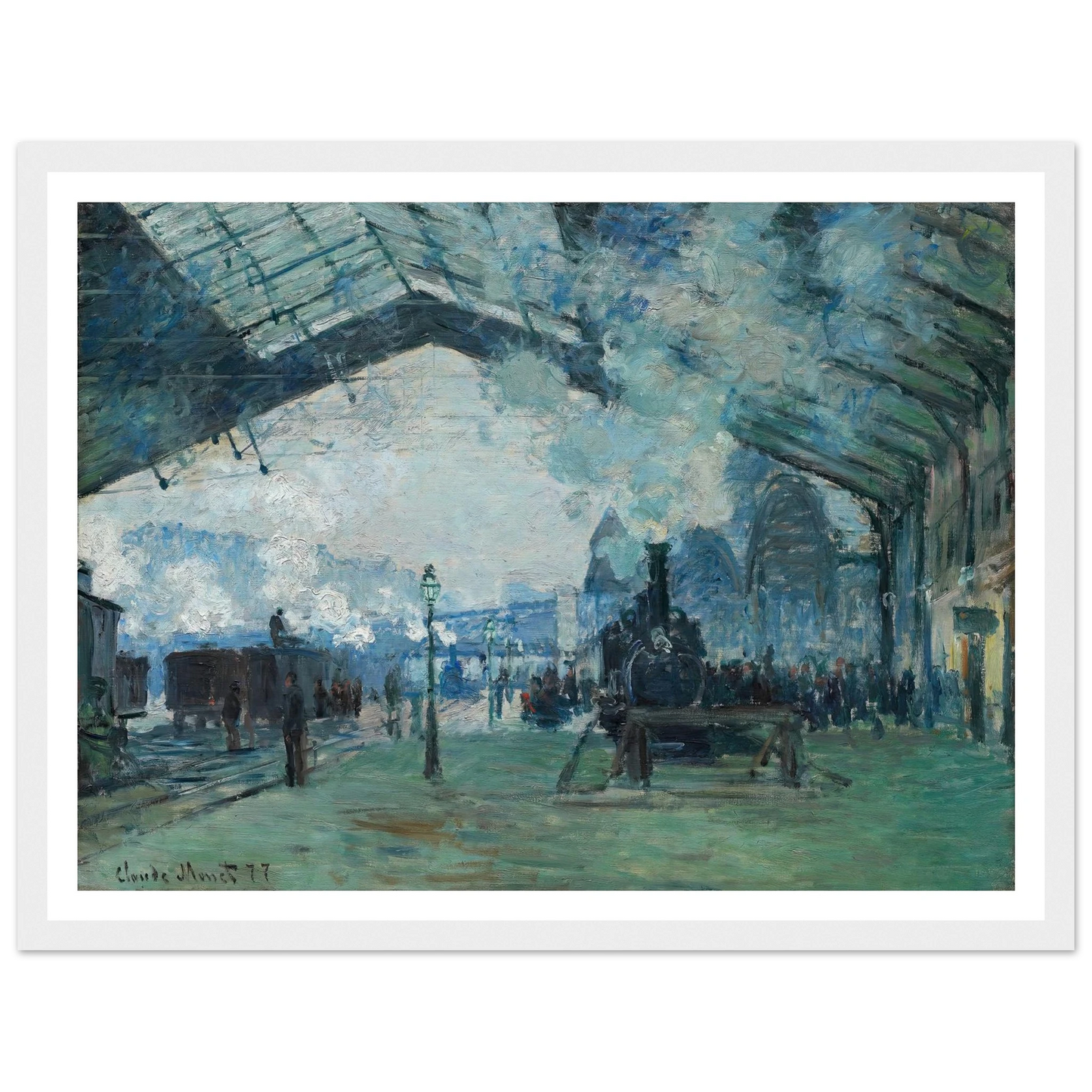 Arrival of the Normandy Train, Gare Saint-Lazare (1877) Art Print | Claude Monet-Quipham Collections