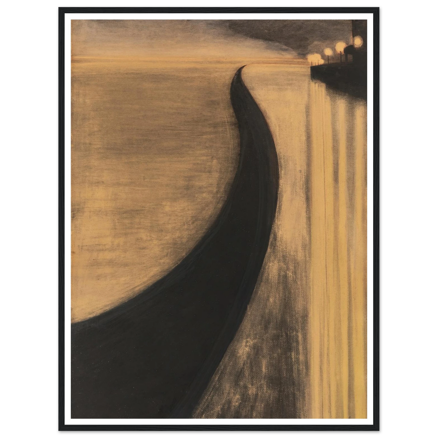 Digue et lumières d’Ostende (1909) Art Print | Leon Spilliaert-Quipham Collections