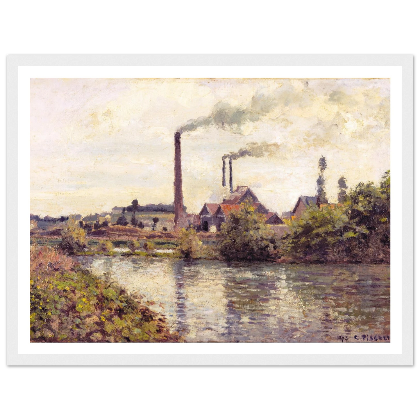 The Factory at Pontoise Art Print | Camille Pissarro-Quipham Collections