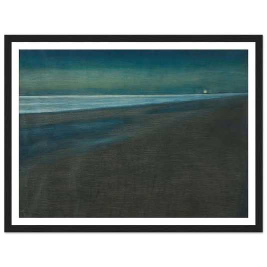 Beachview at night (1905) Art Print | Leon Spilliaert - Framed Poster - 30x40 cm / 12x16″ - Black frame