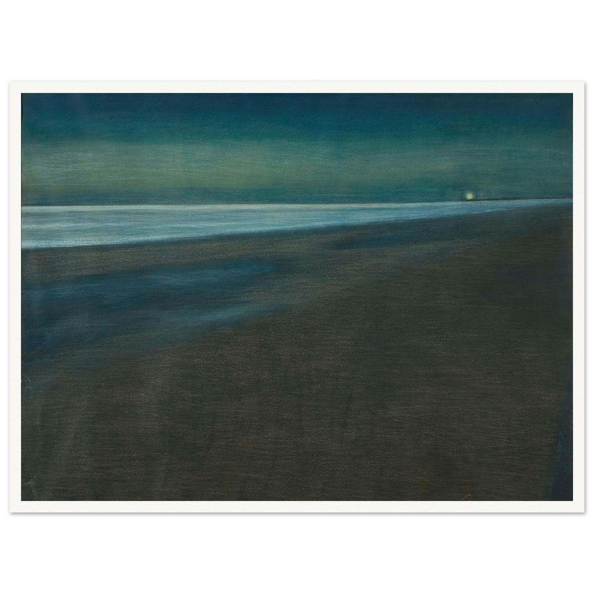 Beachview at night (1905) Art Print | Leon Spilliaert - Framed Poster - 30x40 cm / 12x16″ - Black frame