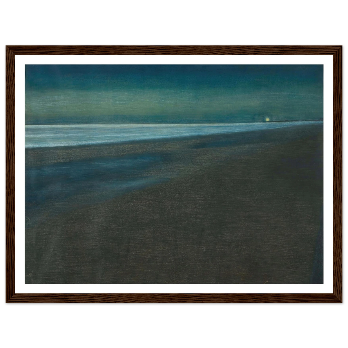 Beachview at night (1905) Art Print | Leon Spilliaert - Framed Poster - 30x40 cm / 12x16″ - Black frame