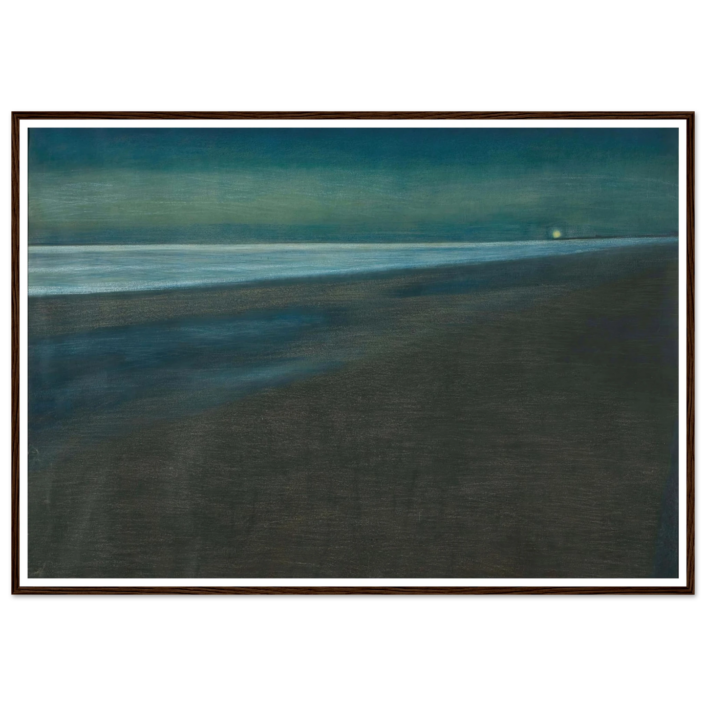 Beachview at night (1905) Art Print | Leon Spilliaert - Framed Poster - 30x40 cm / 12x16″ - Black frame