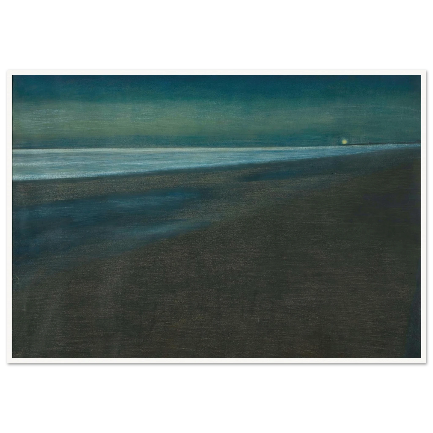 Beachview at night (1905) Art Print | Leon Spilliaert - Framed Poster - 30x40 cm / 12x16″ - Black frame