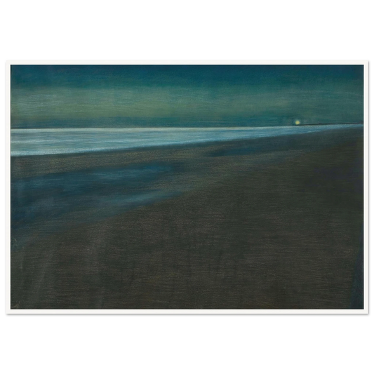 Beachview at night (1905) Art Print | Leon Spilliaert - Framed Poster - 30x40 cm / 12x16″ - Black frame