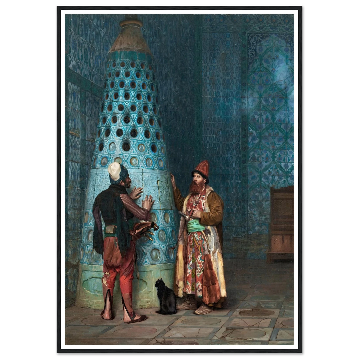 Before The Audience Art Print | Jean Leon Gerome - Framed Poster - 30x40 cm / 12x16″ - Black frame