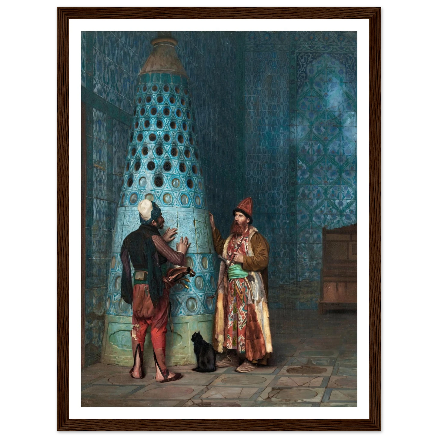 Before The Audience Art Print | Jean Leon Gerome - Framed Poster - 30x40 cm / 12x16″ - Black frame