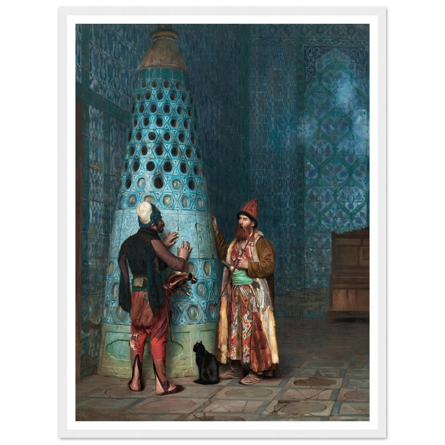 Before The Audience Art Print | Jean Leon Gerome - Framed Poster - 30x40 cm / 12x16″ - Black frame