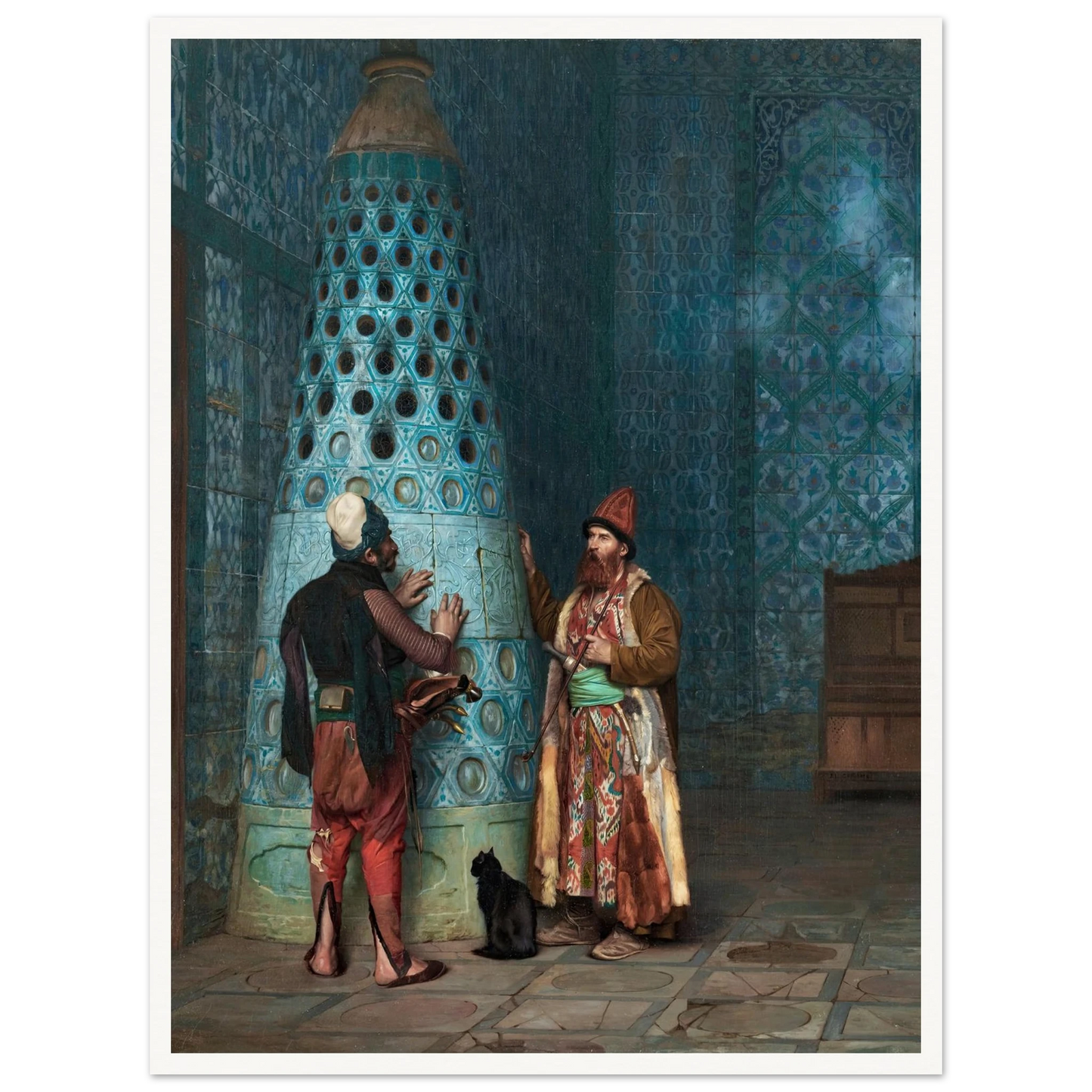 Before The Audience Art Print | Jean Leon Gerome - Framed Poster - 30x40 cm / 12x16″ - Black frame
