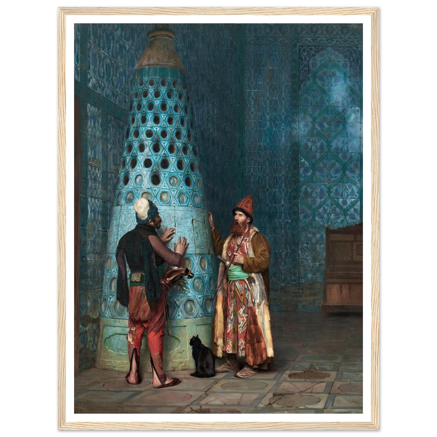 Before The Audience Art Print | Jean Leon Gerome - Framed Poster - 30x40 cm / 12x16″ - Black frame