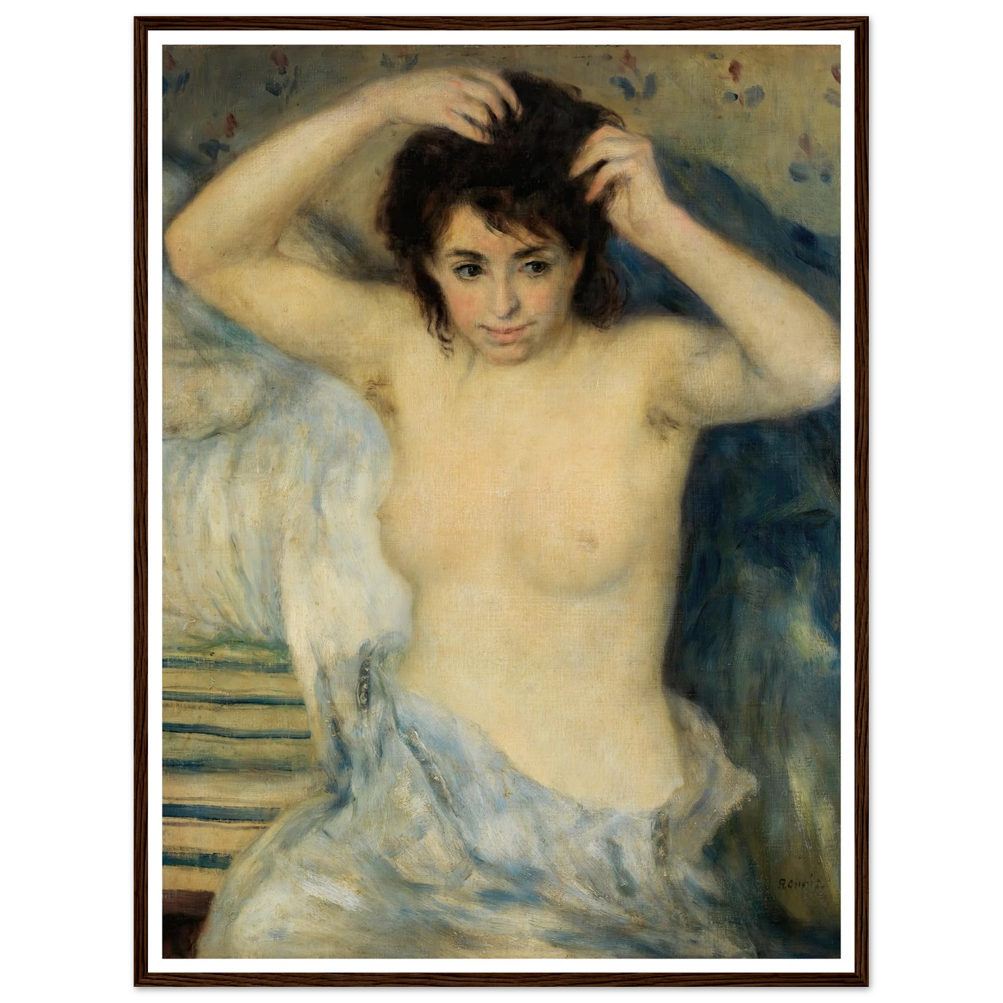 Before the Bath (Avant le bain) (c. 1875) Art Print | Pierre Auguste Renoir - Framed Poster - 30x40 cm / 12x16″ - Black frame