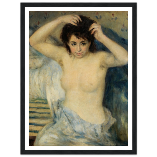 Before the Bath (Avant le bain) (c. 1875) Art Print | Pierre Auguste Renoir - Framed Poster - 30x40 cm / 12x16″ - Black frame
