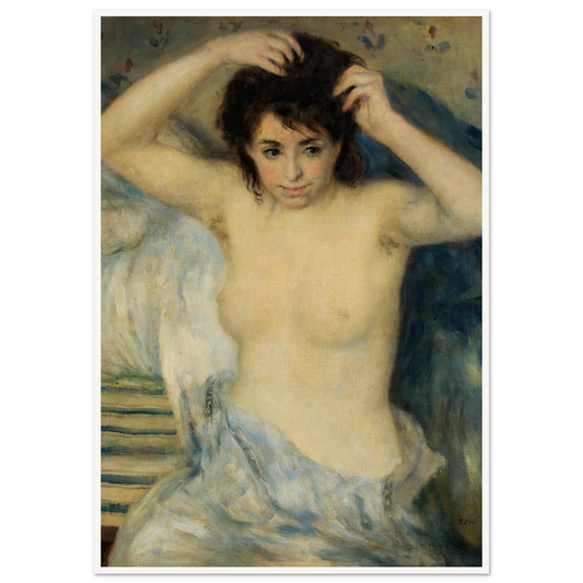 Before the Bath (Avant le bain) (c. 1875) Art Print | Pierre Auguste Renoir - Framed Poster - 30x40 cm / 12x16″ - Black frame