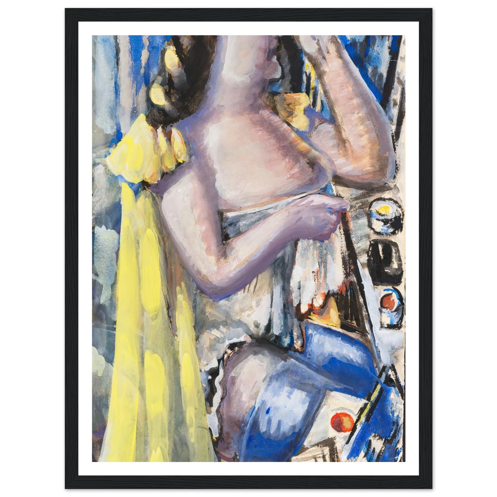 Bei der Toilette (1947) Art Print | Paul Kleinschmidt - Framed Poster - 30x40 cm / 12x16″ - Black frame
