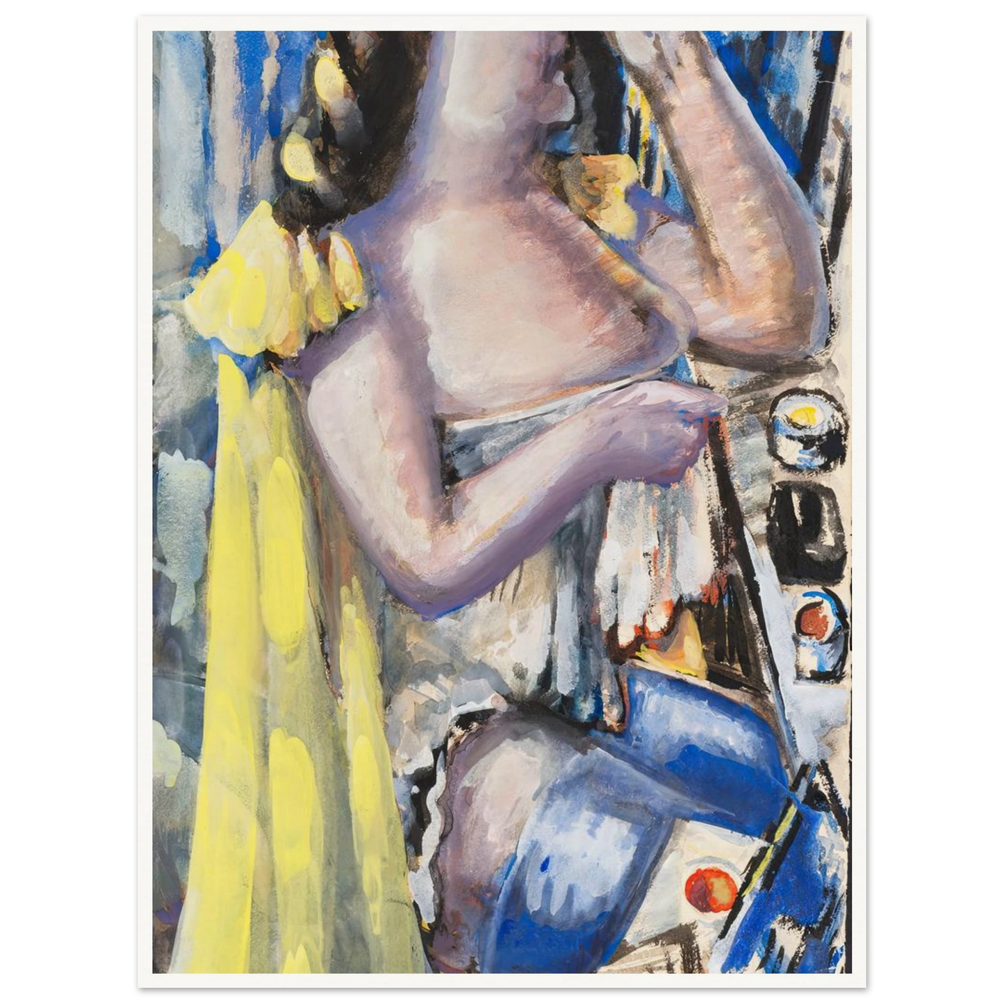 Bei der Toilette (1947) Art Print | Paul Kleinschmidt - Framed Poster - 30x40 cm / 12x16″ - Black frame