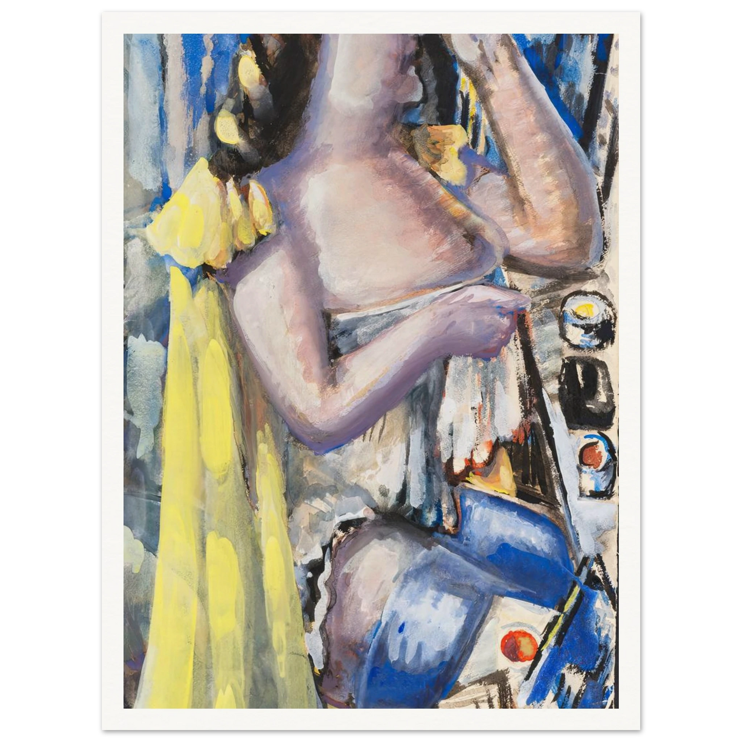 Bei der Toilette (1947) Art Print | Paul Kleinschmidt - Framed Poster - 30x40 cm / 12x16″ - Black frame