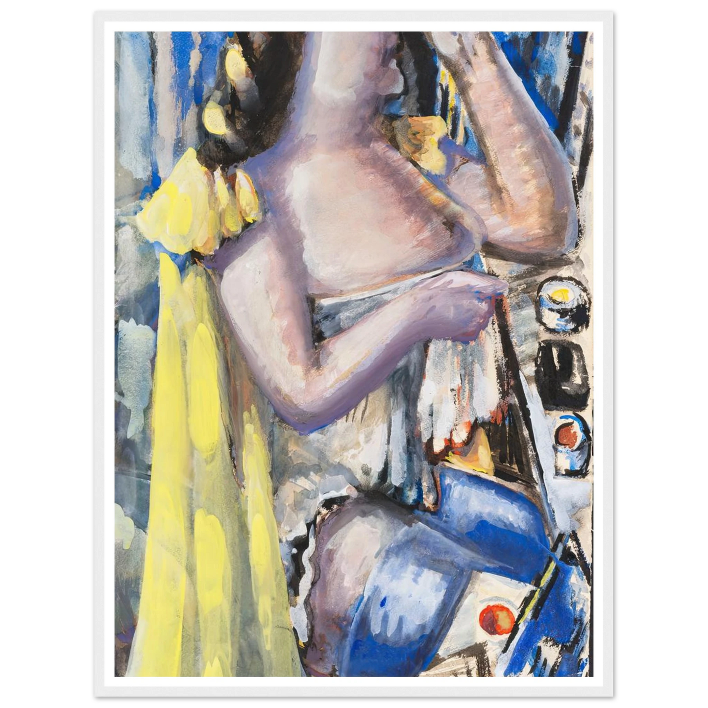 Bei der Toilette (1947) Art Print | Paul Kleinschmidt - Framed Poster - 30x40 cm / 12x16″ - Black frame