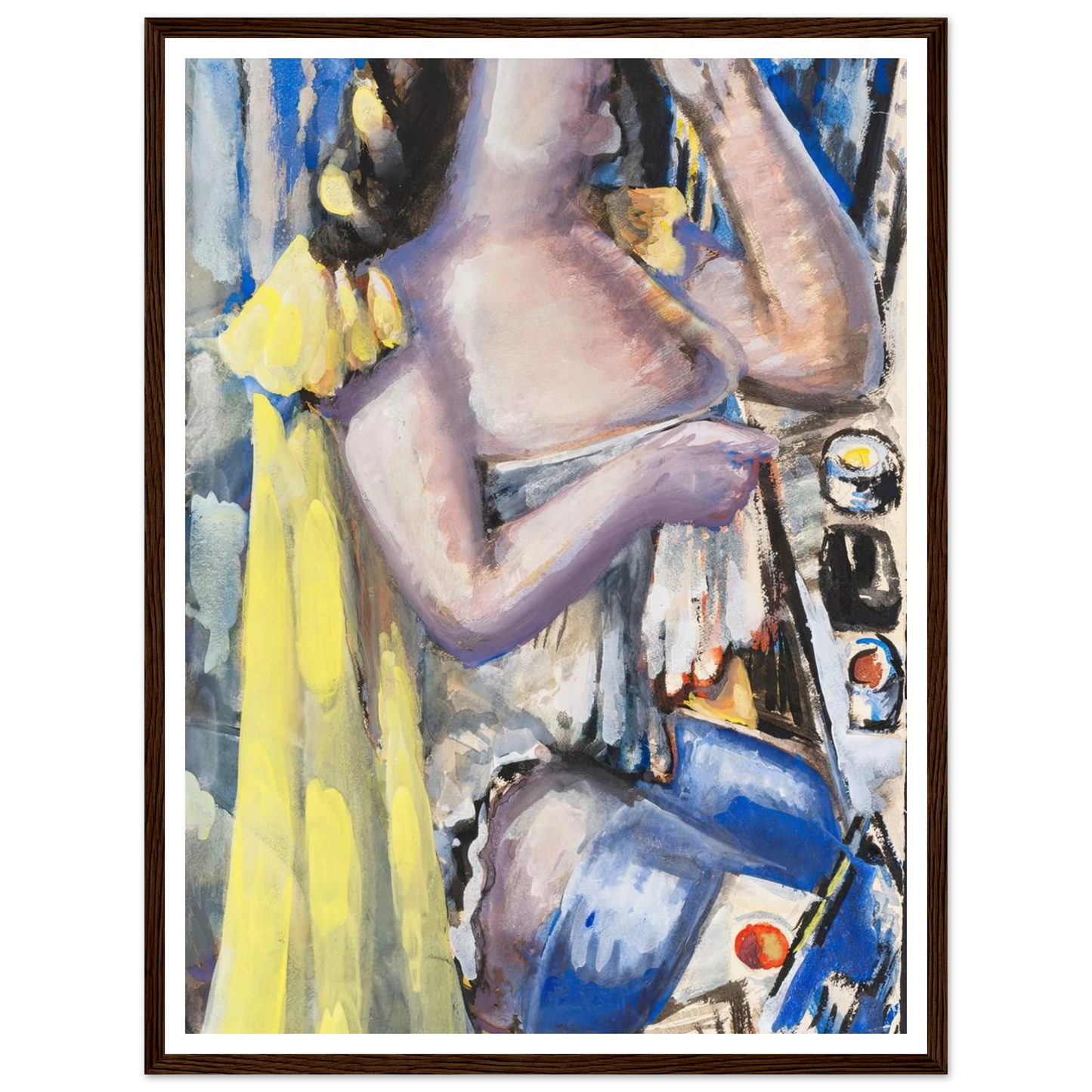 Bei der Toilette (1947) Art Print | Paul Kleinschmidt - Framed Poster - 30x40 cm / 12x16″ - Black frame
