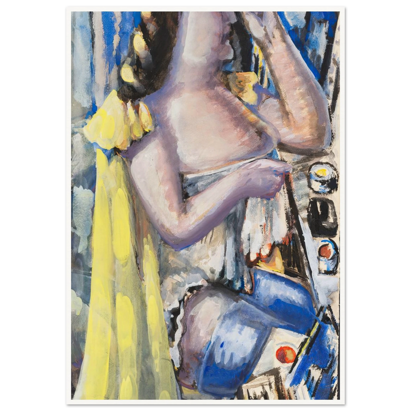 Bei der Toilette (1947) Art Print | Paul Kleinschmidt - Framed Poster - 30x40 cm / 12x16″ - Black frame