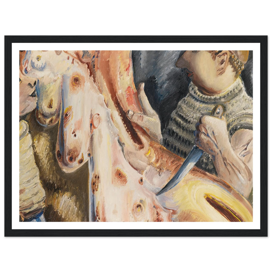 Beim Schlachten (1926) Art Print | Paul Kleinschmidt - Framed Poster - 30x40 cm / 12x16″ - Black frame